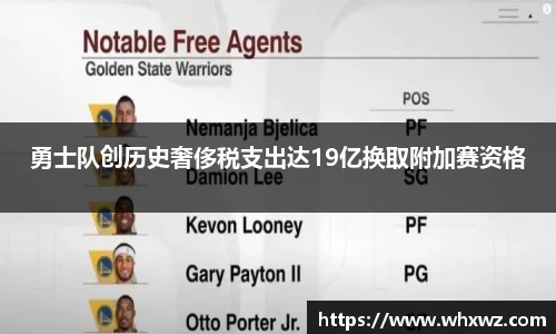 勇士队创历史奢侈税支出达19亿换取附加赛资格